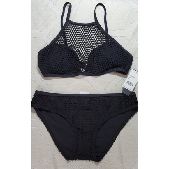 KENNETH COLE SWIMWEAR BIKINI SET WOMANS MEDIUM COLOR BLACK MSRP$123.00 - Picture 5 of 12
